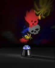 Tischleuchte mit Lichtprojektion Happy Halloween Nachtlicht schwarz NEU wofi