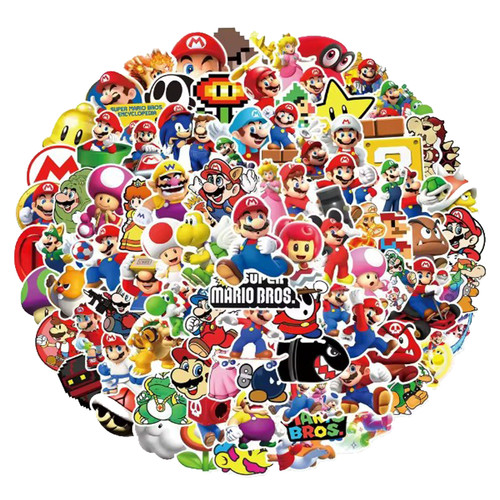 50x super mario sticker nes - super,