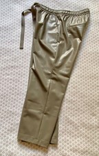 Cambio Hose Culotte 7/8 Hose Gr. 40 grau Lederoptik Kunstleder 