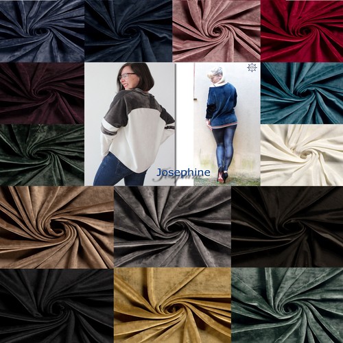 Deluxe stretch samt stoff - stretch,
