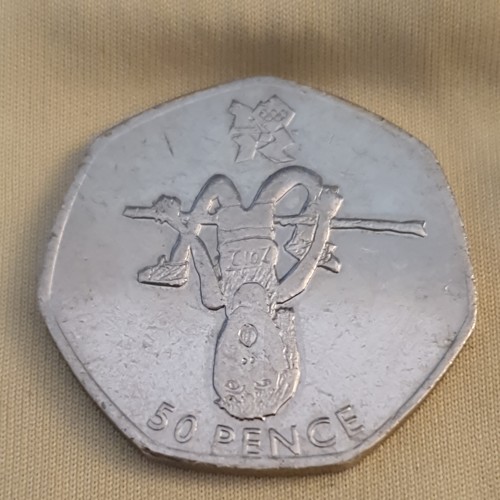 Seltene alte 50p münze - mÜnze, london