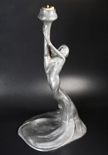 Original Jugendstil Kerzenhalter von Imperial, 3430, Frau, art nouveau