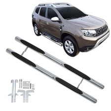 Trittbretter Schwellerrohre Edelstahl Für Dacia Duster 2  2017-2024 ø 76mm V2A