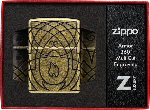 Zippo premium antik messing - premium,