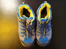 Meindl Kinderschuhe Schuhe 33 gebraucht Junge Outdoor blau gelb Jungs Halbschuhe