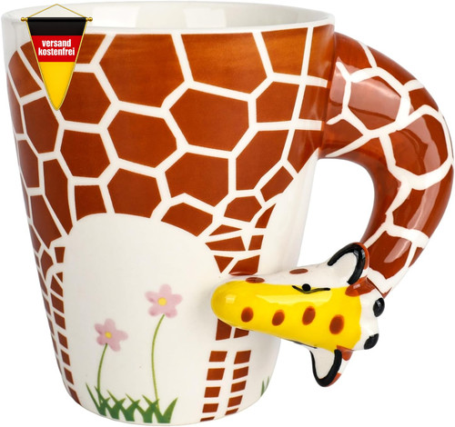 Kaffeetasse giraffenform 310ml - kaffeetasse,