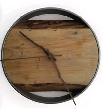 Wanduhr 01:  Echtholz, Edelstahl, Handarbeit, Einzelstück, Durchmesser 22 cm