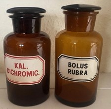 2 ApothekenFlaschen Braunglas