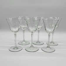 6 alte Weingläser Florales