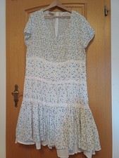 Sommerkleid Mia Linea weiß/blau Wäschelook Unterrock luftig