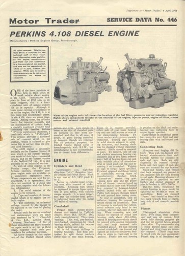 Perkins 108 dieselmotor - 4.108,