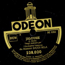 DAJOS BELA ORCH. Jalousie Tango / Mon chant...   Schellackplatte   S2270