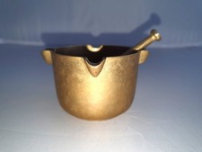 Mörser mit Stößel aus Messing Apothekenmörser Aschenbecher Vintage alt Ø 9 cm
