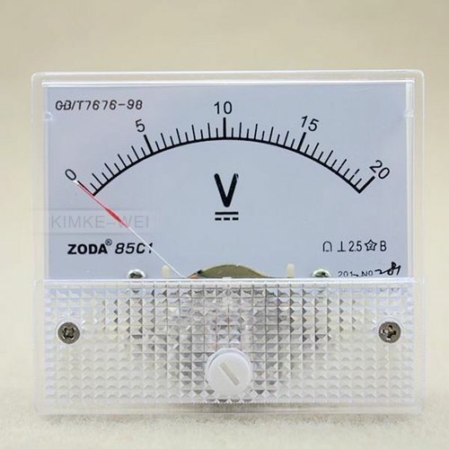 20v voltmeter analog - 0-20v,