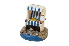 Deko-Miniatur Strandkorb, klein, ca. 6 x 3 x 4 cm, aus Polyresin, handbemalt