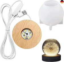 Chedin DIY Runde Silikon Form mit Lampenfassung, LED Lampe Kugel Epoxidharz