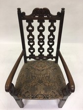 1 Armlehnen Sessel Joseph Trier Darmstadt Jugendstil Originaler Stoff um 1910