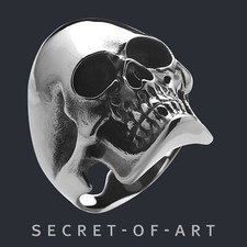 Totenkopf Ring 925 Silber