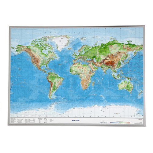 Georelief weltkarte - georelief,