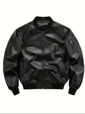  Bomberjacke-Herren-Lederjacke