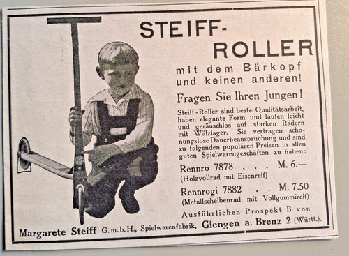Alte reklame werbung steiff - alte,