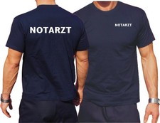 T-Shirt navy, NOTARZT, Schrift