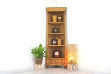 schöner Landhaus-Eckschrank im Jugendstil, Eckregal in Weichholz