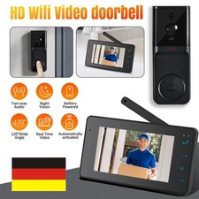Funkklingel Türklingel Video Doorbell HD Nachtsicht Kamera mit 4,3" Monitor DE