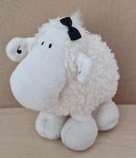 SHEEPWORLD NICI PLÜSCH -- SCHAF LAMM WEISS SCHLEIFE CA. 19 x 19 CM -- UNBESPIELT
