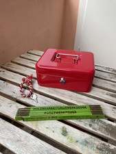 Metall Bargeldkassette Rot Kasse Spardose Sparschwein mit Schloss