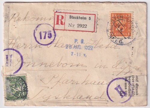 Schweden brief mit siegeln - r-brief,