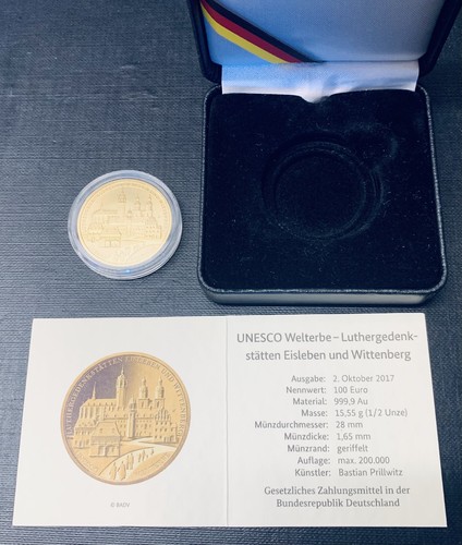 100 goldmünze 2017 - 100€, „g“