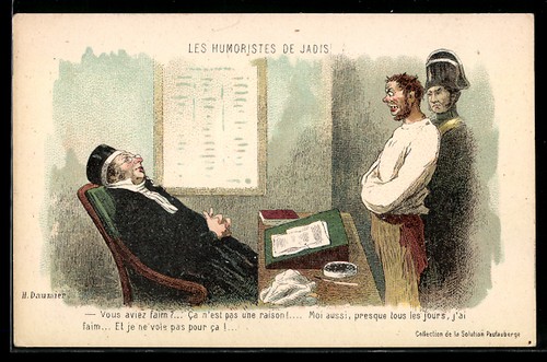 Künstler sign daumier - künstler-ak, h.