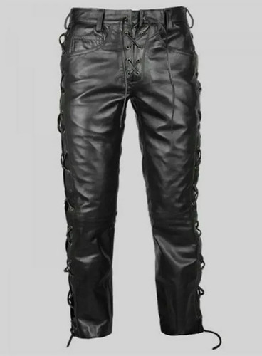 Neu herren schwarz - leder, hose