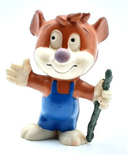 Fix +Foxi Figur Egon Fell braun/ Wanderstab grün 6 cm Groß Heimo/R. Kauka 1970