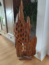 Teakholz Skulptur Deko 120 X 50 cm, kleiner Raumteiler