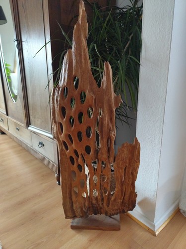Teakholz skulptur deko 120 - deko, x