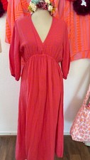 Musselin Maxikleid Leo  Pink