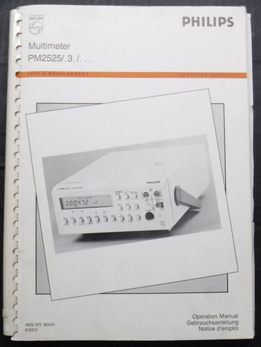 Philips multimeter pm2525 - philips,
