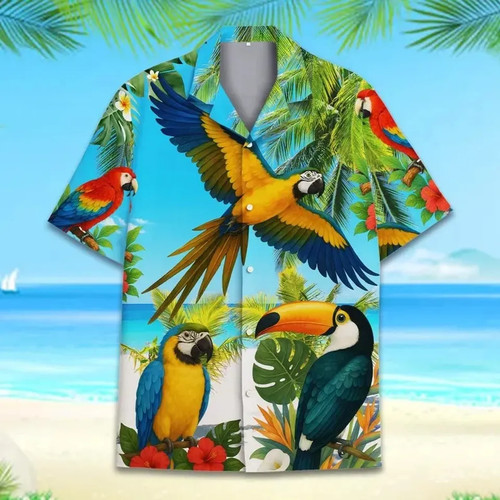 Colorful tropical parrot - tropical,