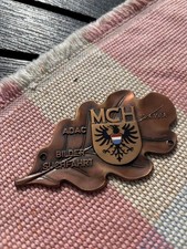 68. Badge Plakette Emblem Emailschild ADAC MCH Bildersuchfahrt 1958 Eichenlaub