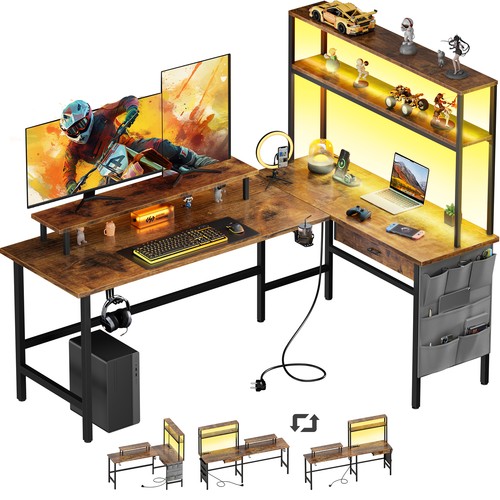 Gaming schreibtisch form - gaming, l