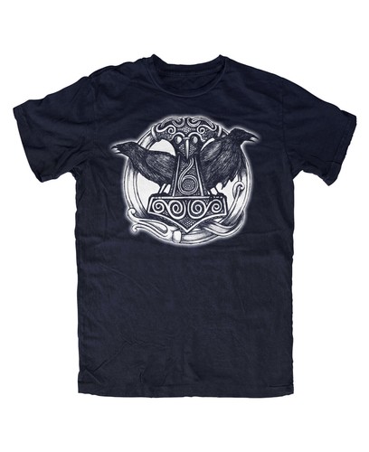 Hugin munin shirt - t-shirt, navy