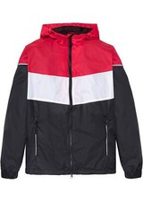 Funktions-Outdoorjacke Gr. 50 Schwarz Weiß Rot Herren Regen-Jacke Steppjacke Neu