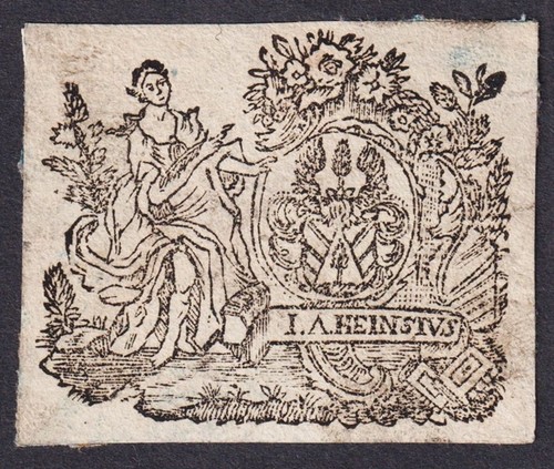 Exlibris heinsius coat - j., a.