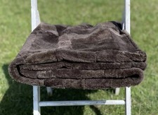 XXL Merino Lammfelldecke ca. 220x180 cm Schaffelldecke leichte