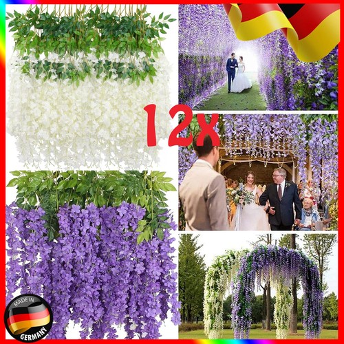 12x kunstblumen wisteria - 12x,