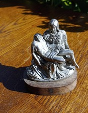 Vintage Zinn und Holz Pieta