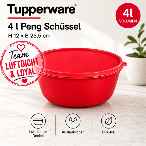 Tupperware peng schüssel l - schüssel, 4