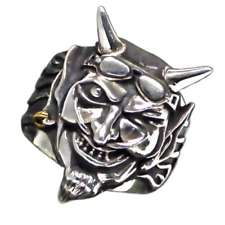 925 Silberring Herrenring ca. 43g  Biker Ring Devil Hardcore Rock Designerring